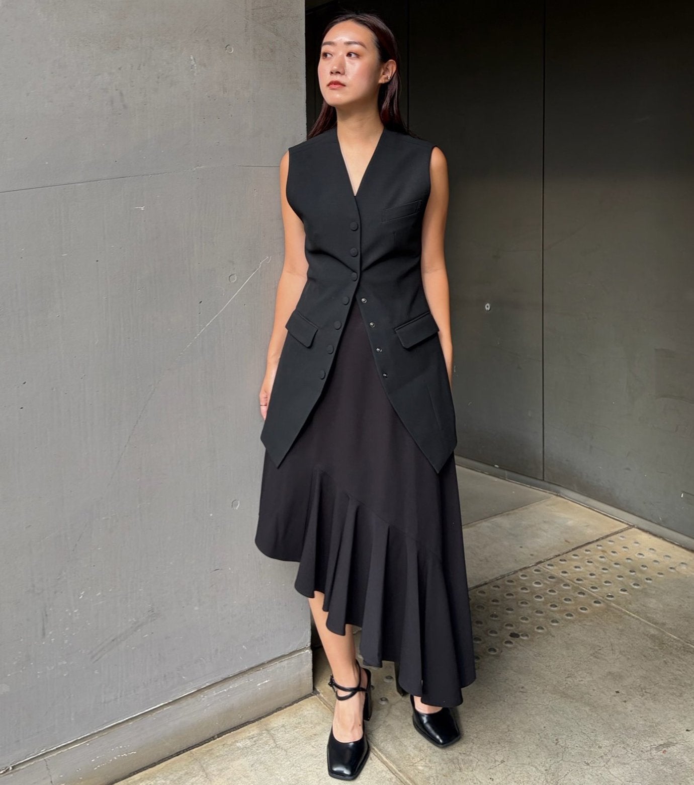 Asymmetric Hem Skirt
