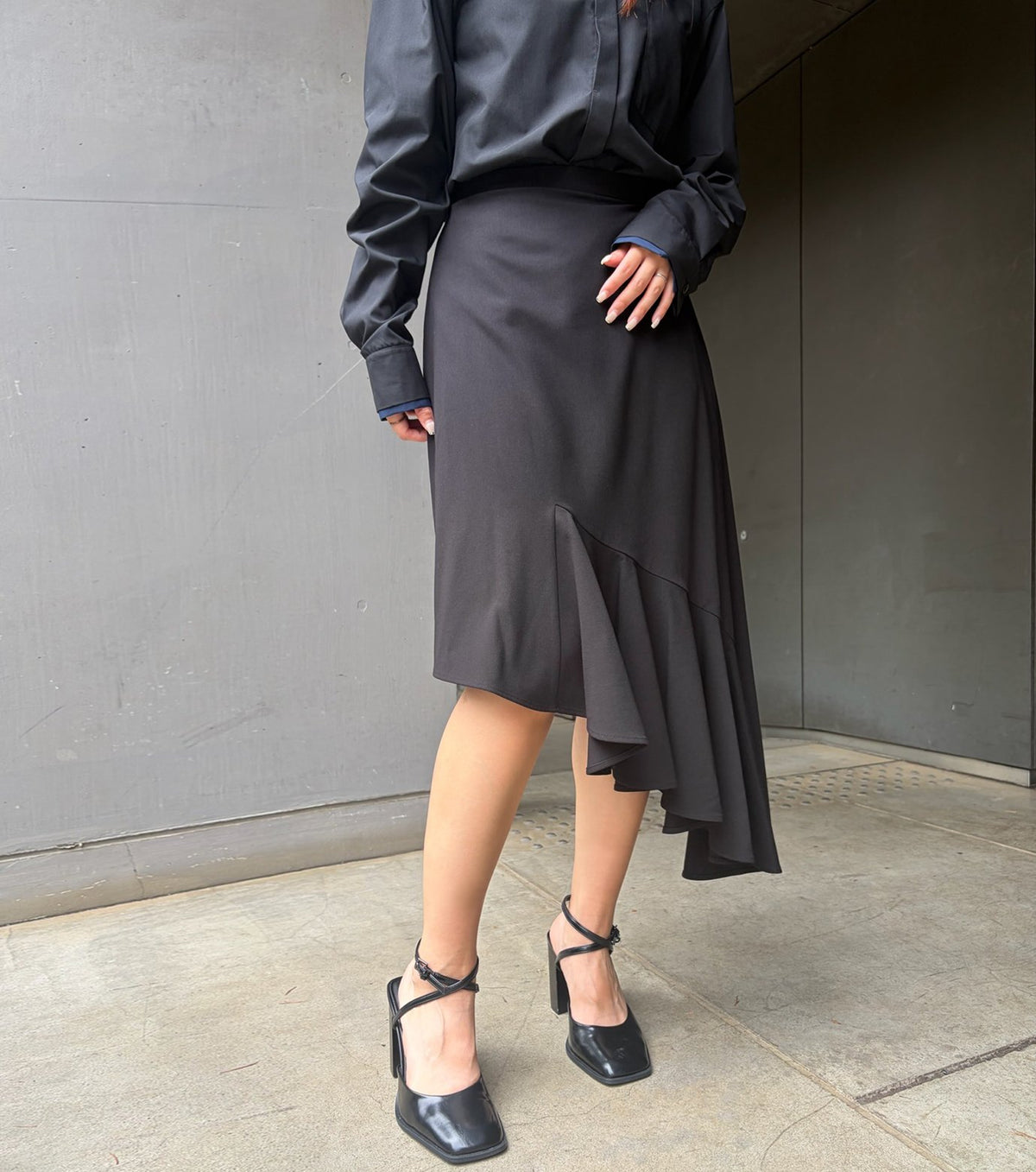 Asymmetric Hem Skirt