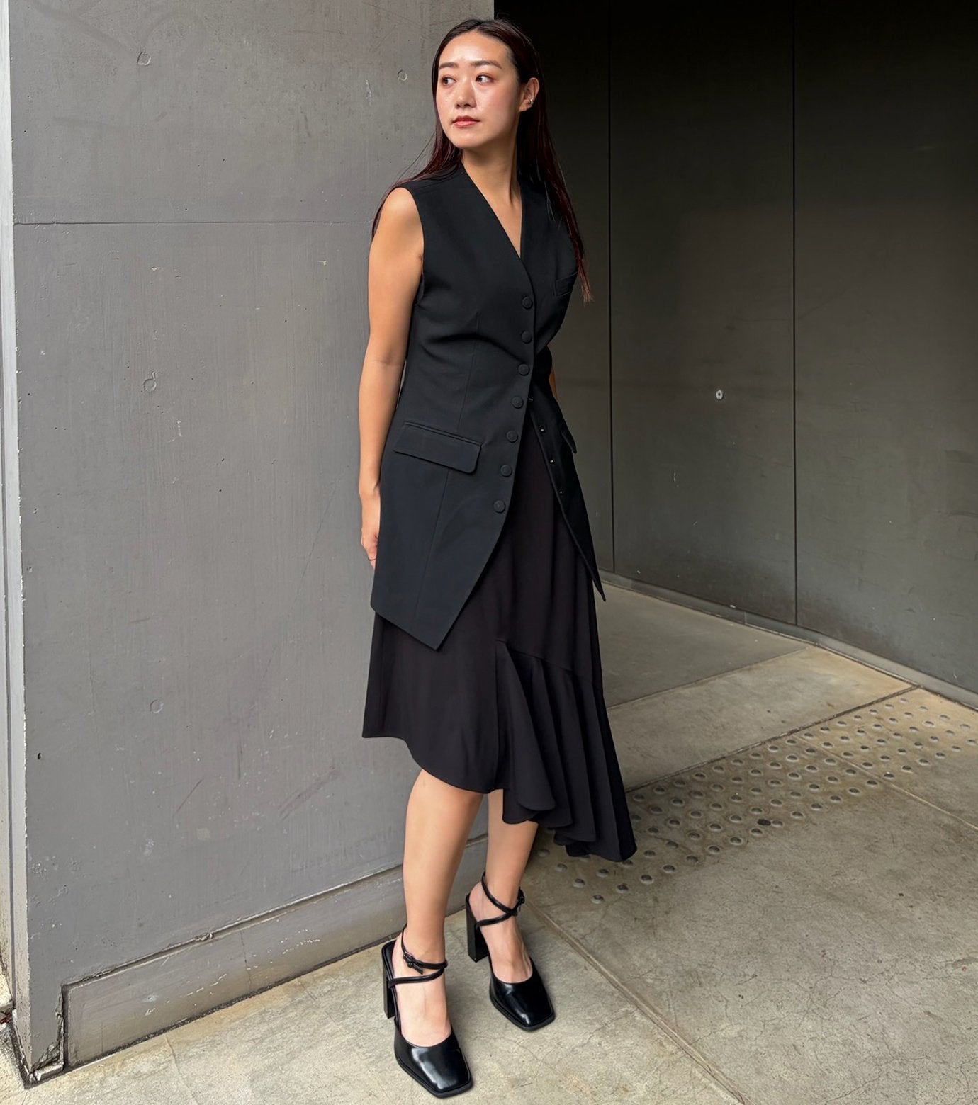 Asymmetric Hem Skirt
