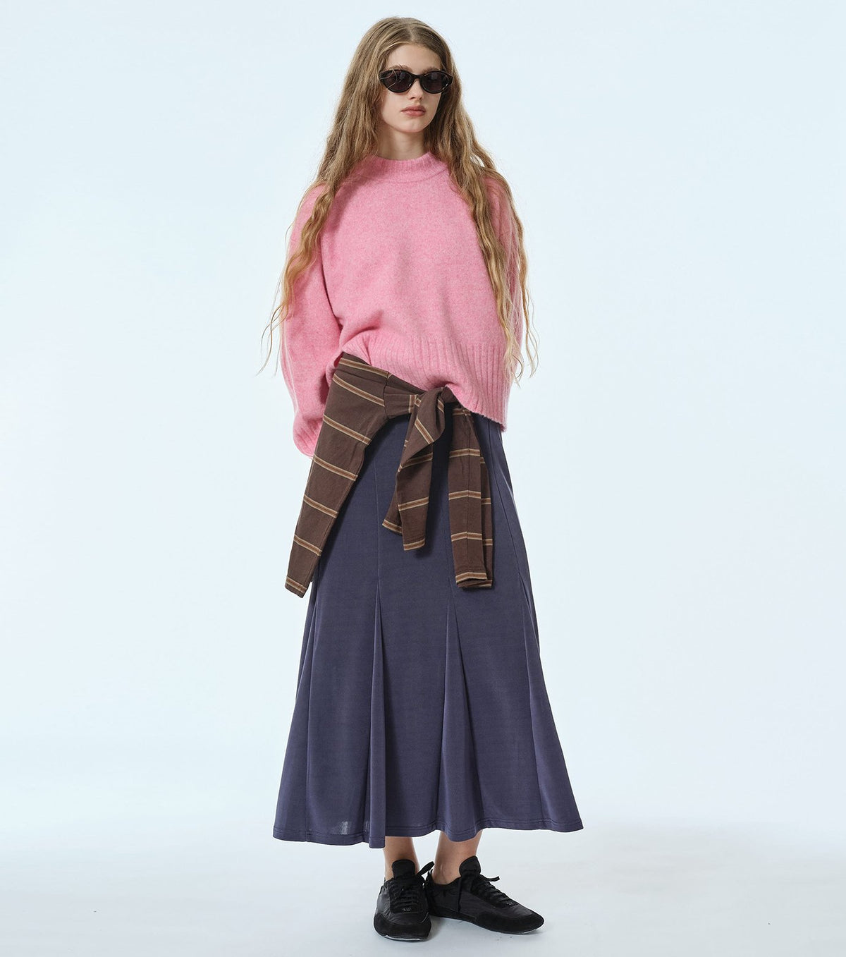 Glossy Jersey Maxi Skirt