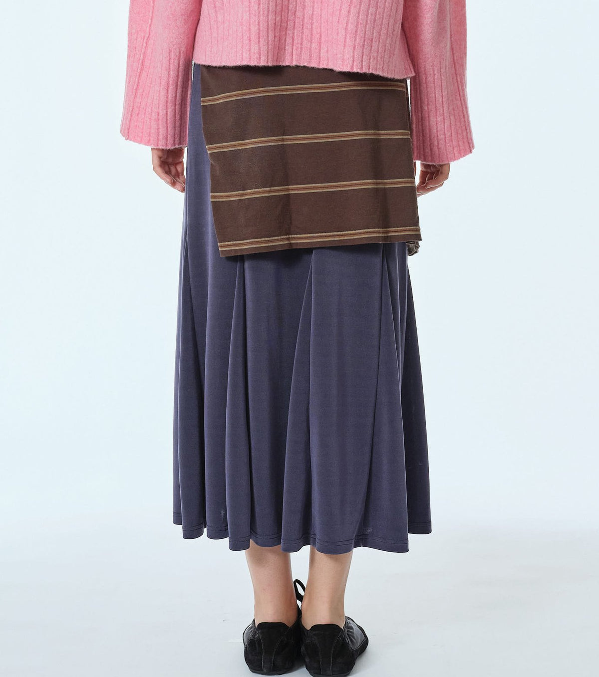 Glossy Jersey Maxi Skirt