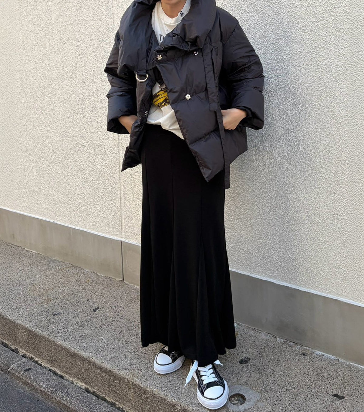Glossy Jersey Maxi Skirt