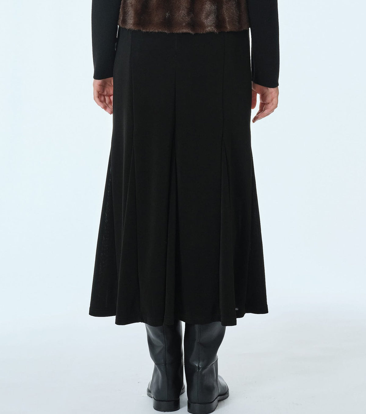 Glossy Jersey Maxi Skirt