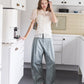Gloss-Finish Chino Pants
