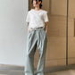 Gloss-Finish Chino Pants