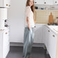 Gloss-Finish Chino Pants