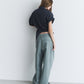 Gloss-Finish Chino Pants