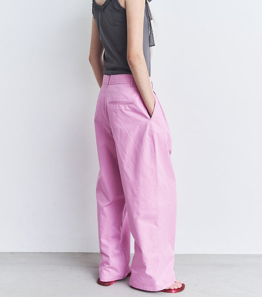 Gloss-Finish Chino Pants