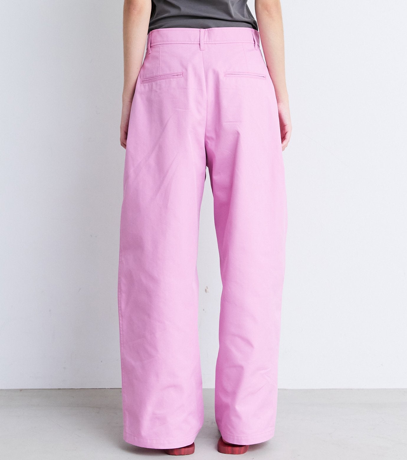 Gloss-Finish Chino Pants
