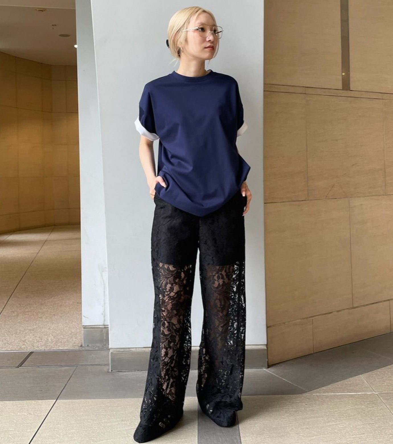 Sheer Floral Lace Pants