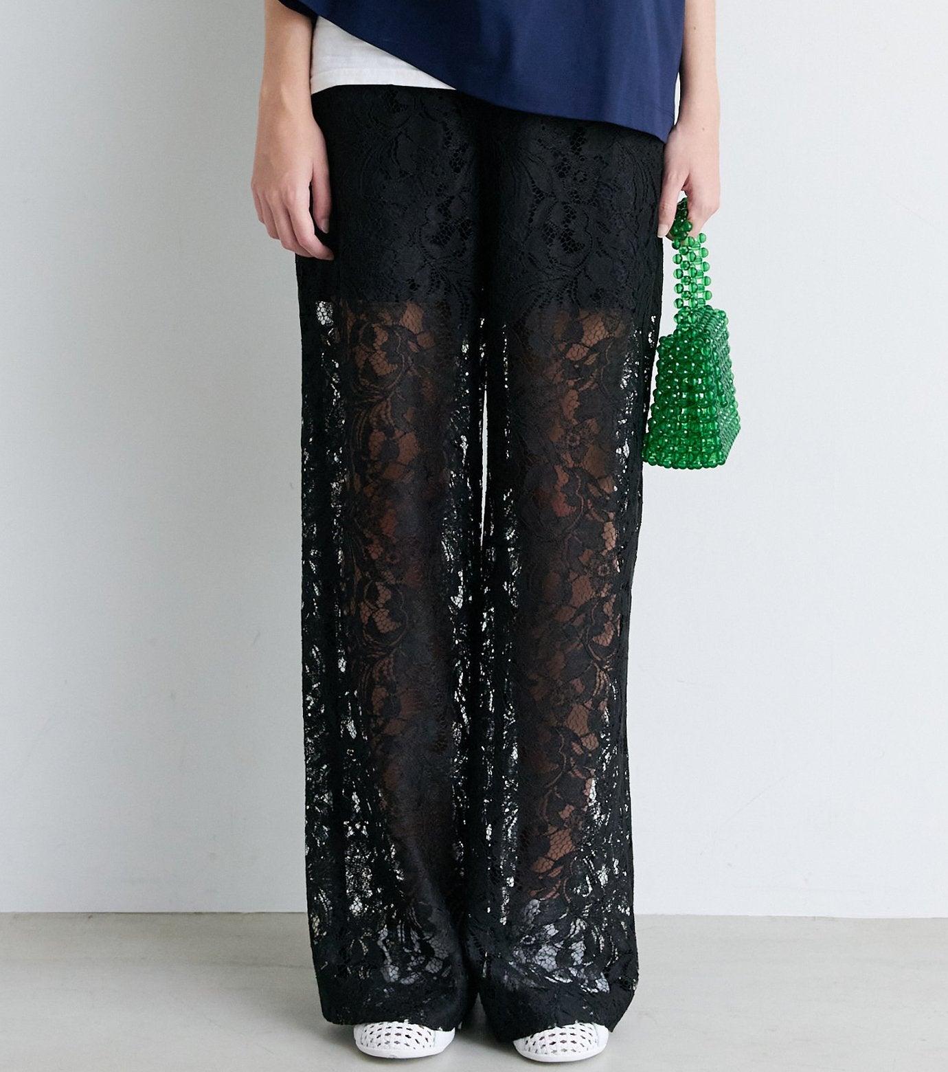 Sheer Floral Lace Pants