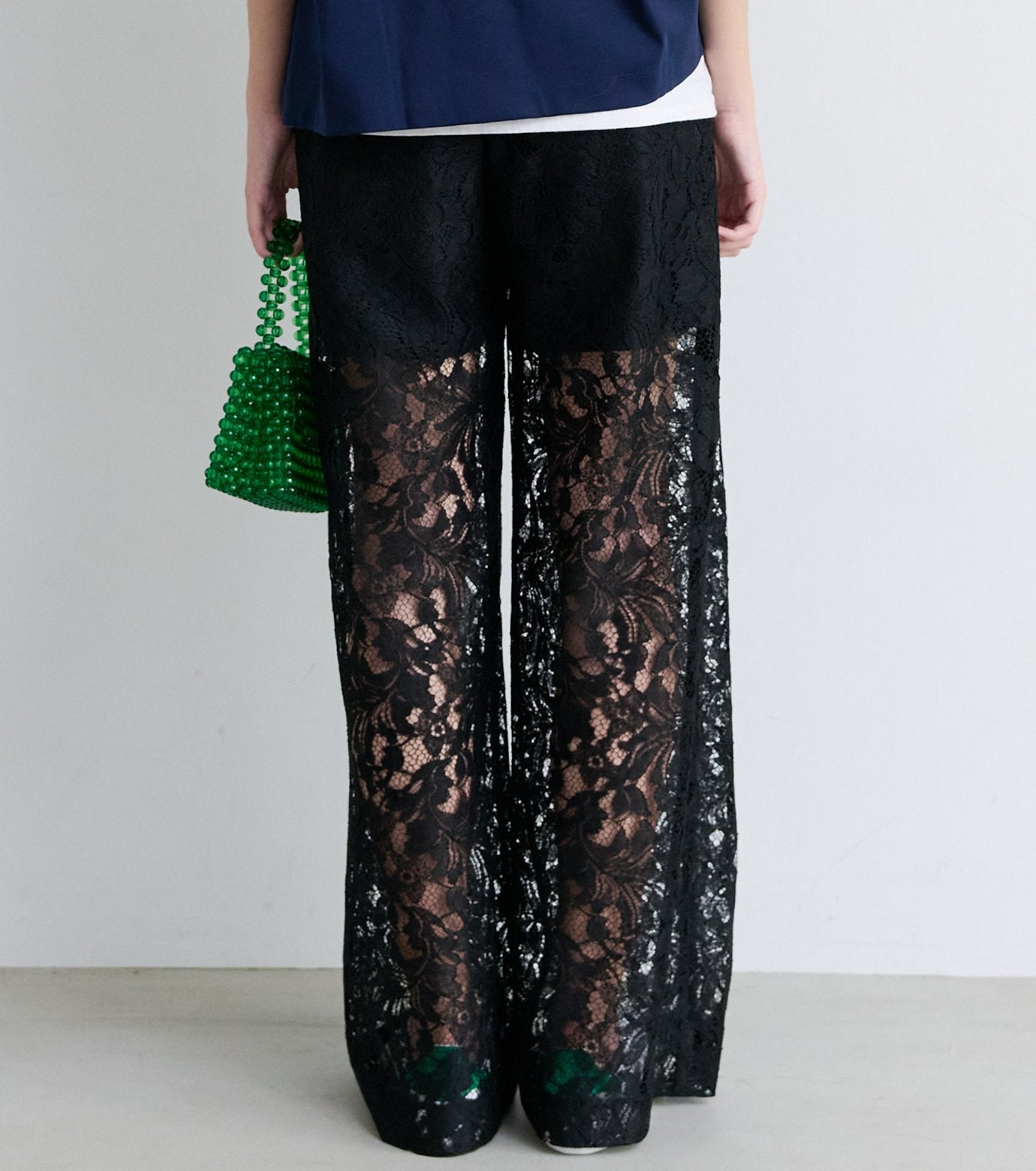 Sheer Floral Lace Pants