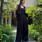 Side Lace-Trim Jogger Pants