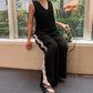 Side Lace-Trim Jogger Pants