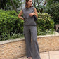 Tweed V-Waist Pants