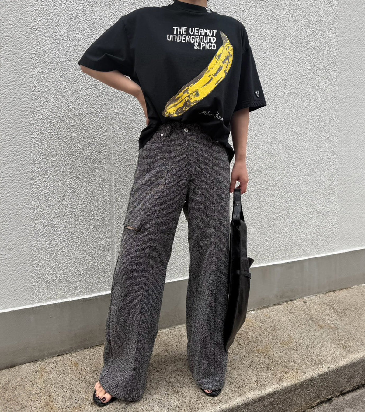 Tweed V-Waist Pants