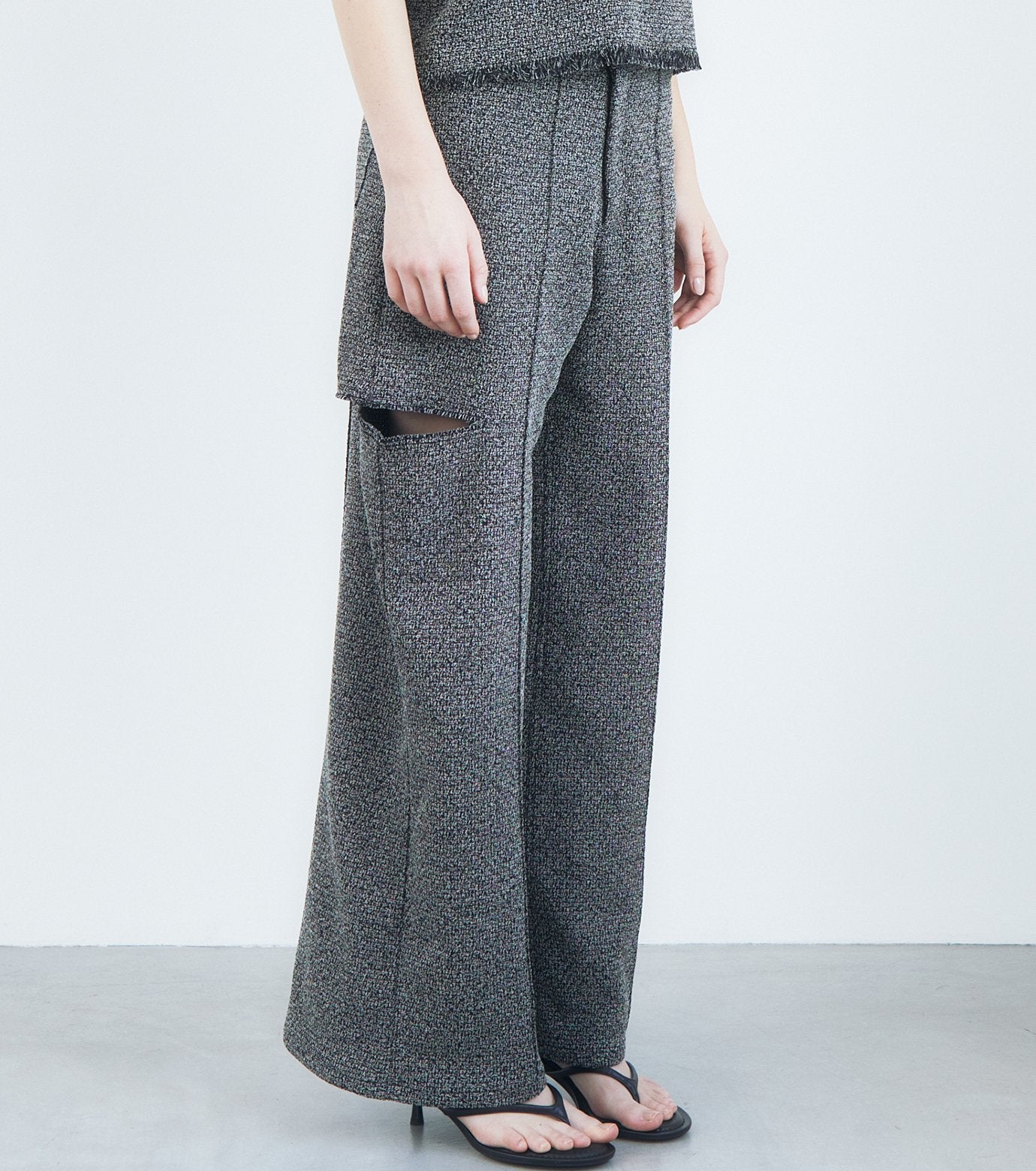 Tweed V-Waist Pants