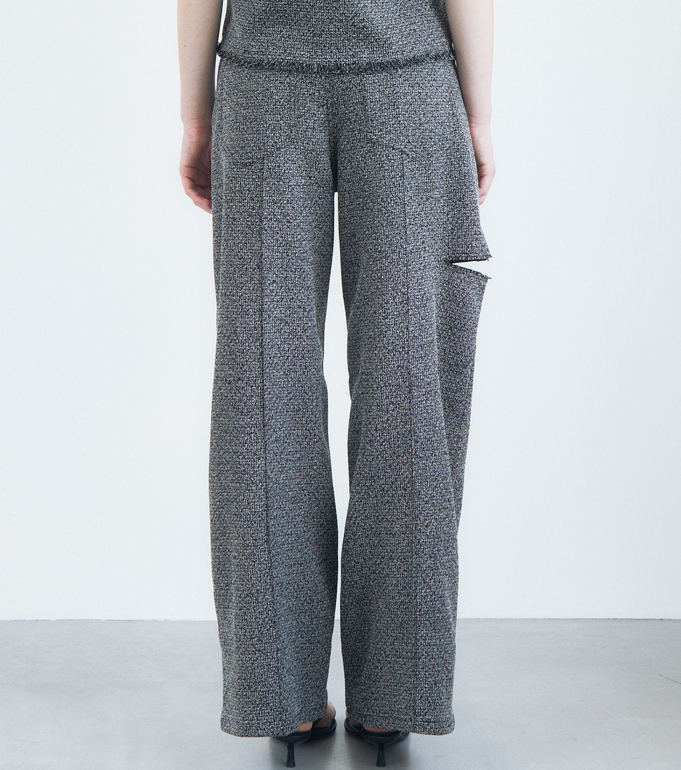 Tweed V-Waist Pants