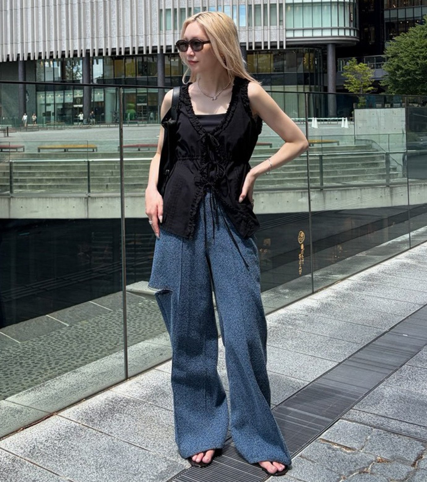 Tweed V-Waist Pants