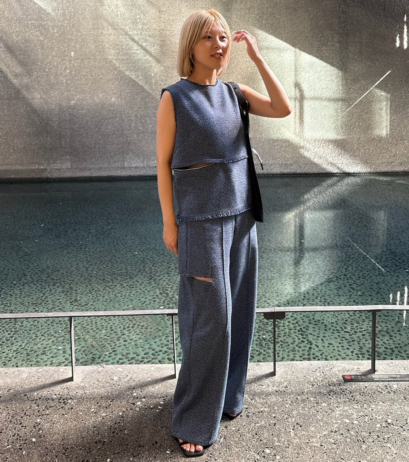 Tweed V-Waist Pants