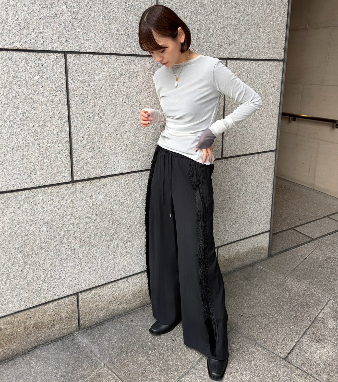 Side Fringe Jogger Pants