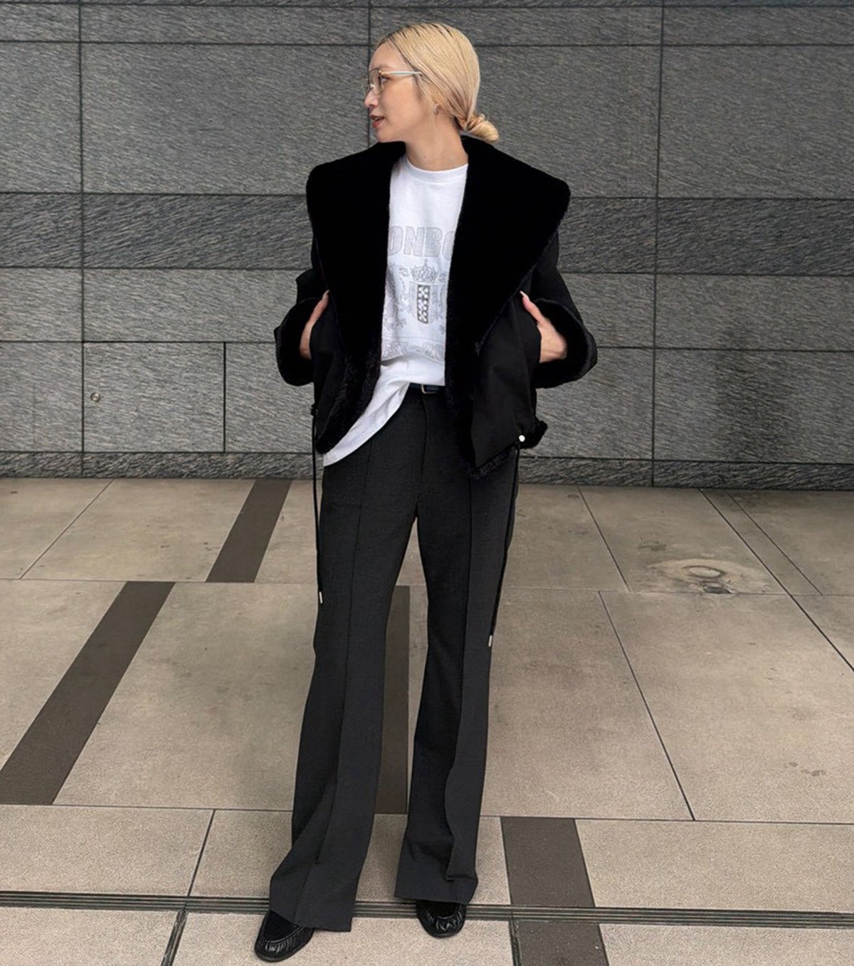 Button Hem Trousers