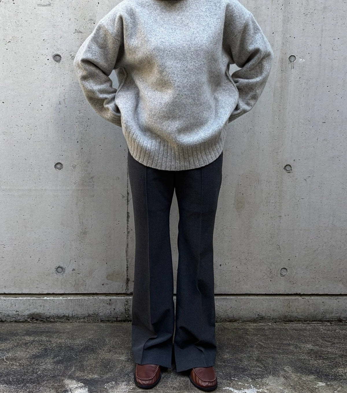 Button Hem Trousers
