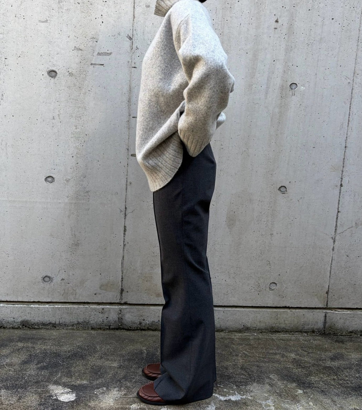 Button Hem Trousers