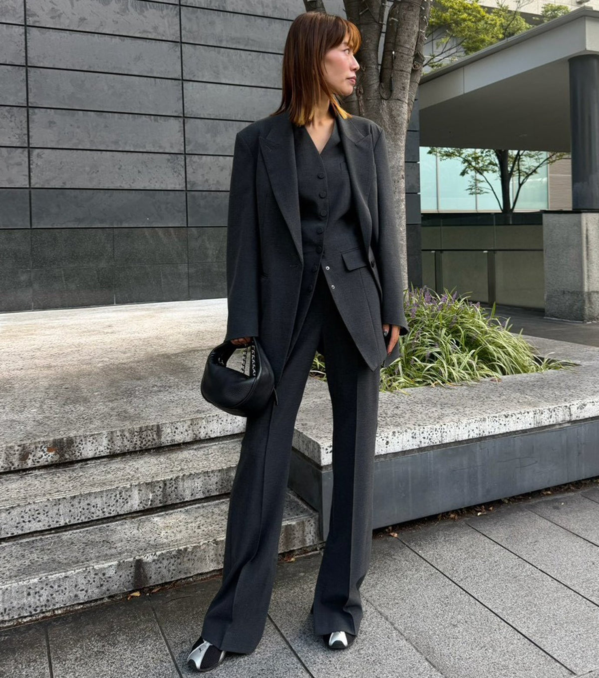 Button Hem Trousers