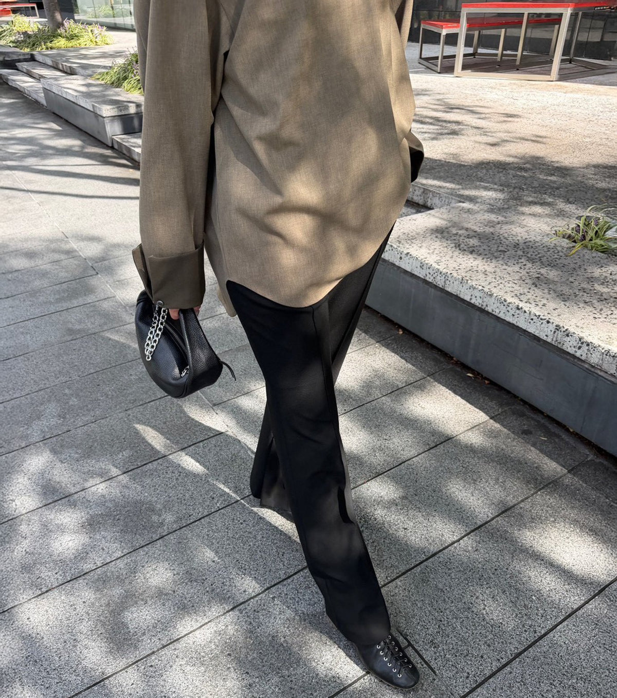 Button Hem Trousers