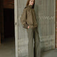 Button Hem Trousers