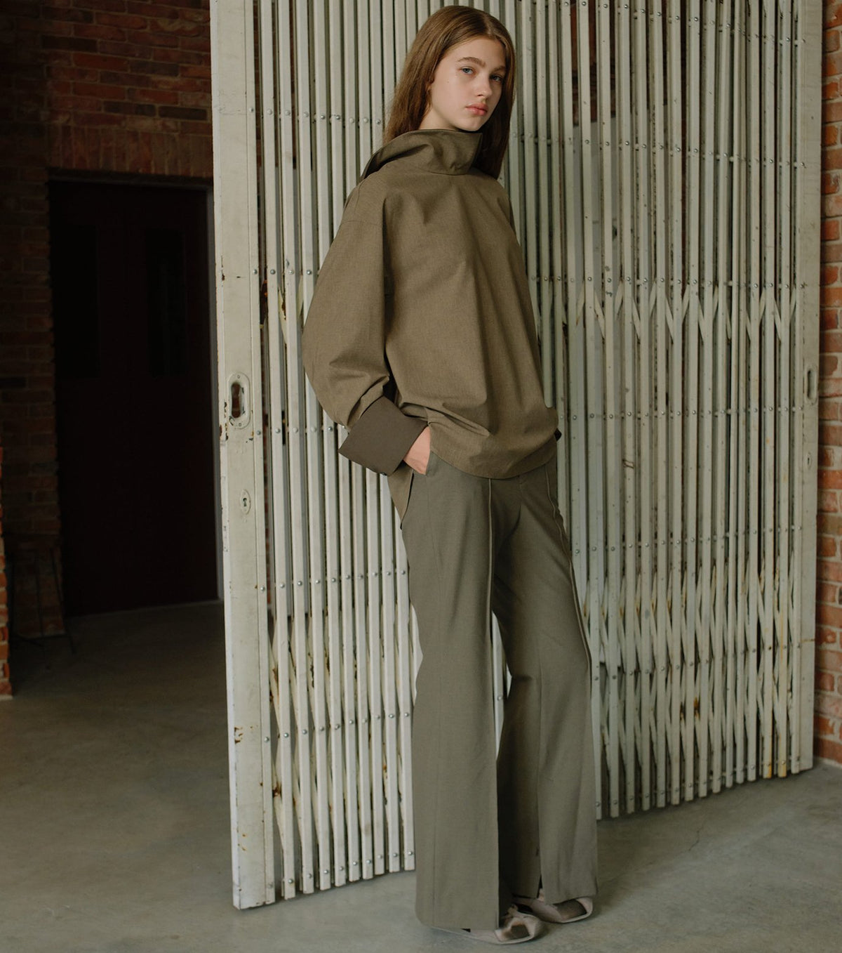 Button Hem Trousers