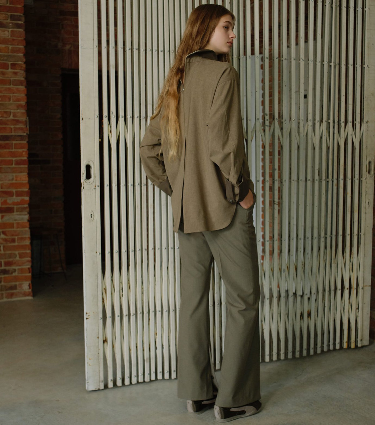Button Hem Trousers