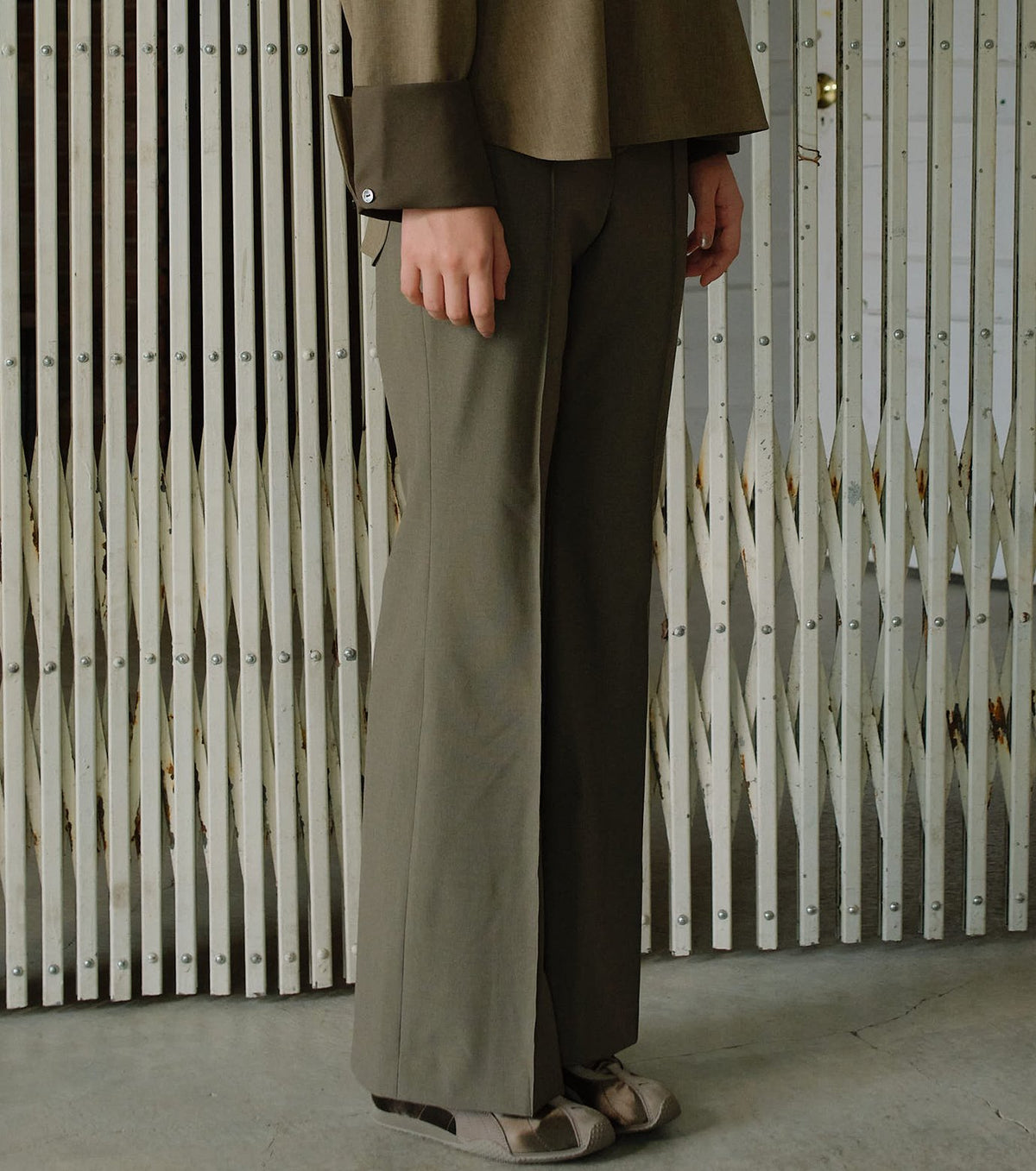 Button Hem Trousers