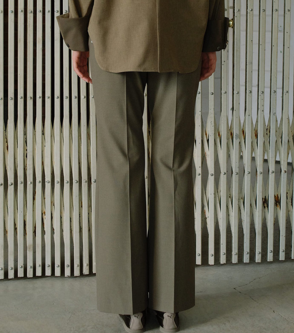 Button Hem Trousers