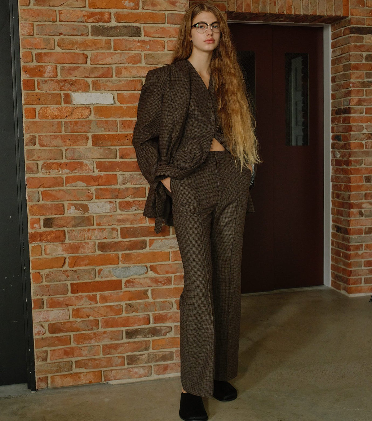 Gunclub Check Button Hem Trousers