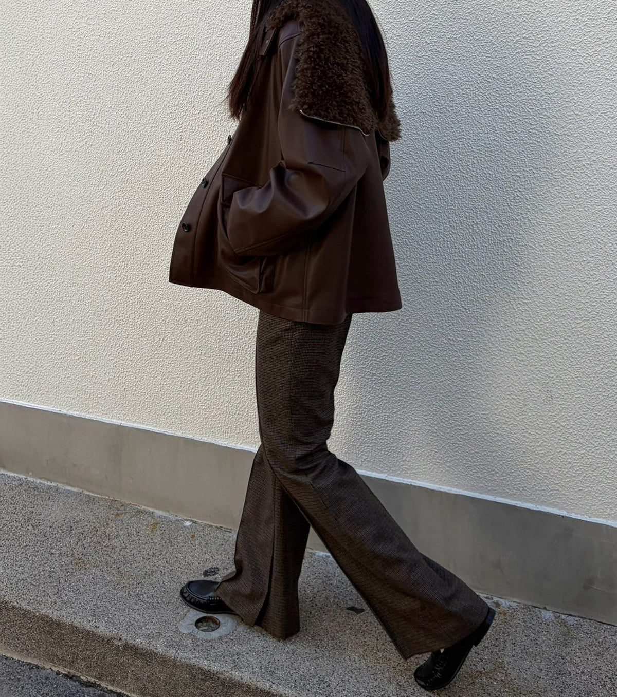 Gunclub Check Button Hem Trousers