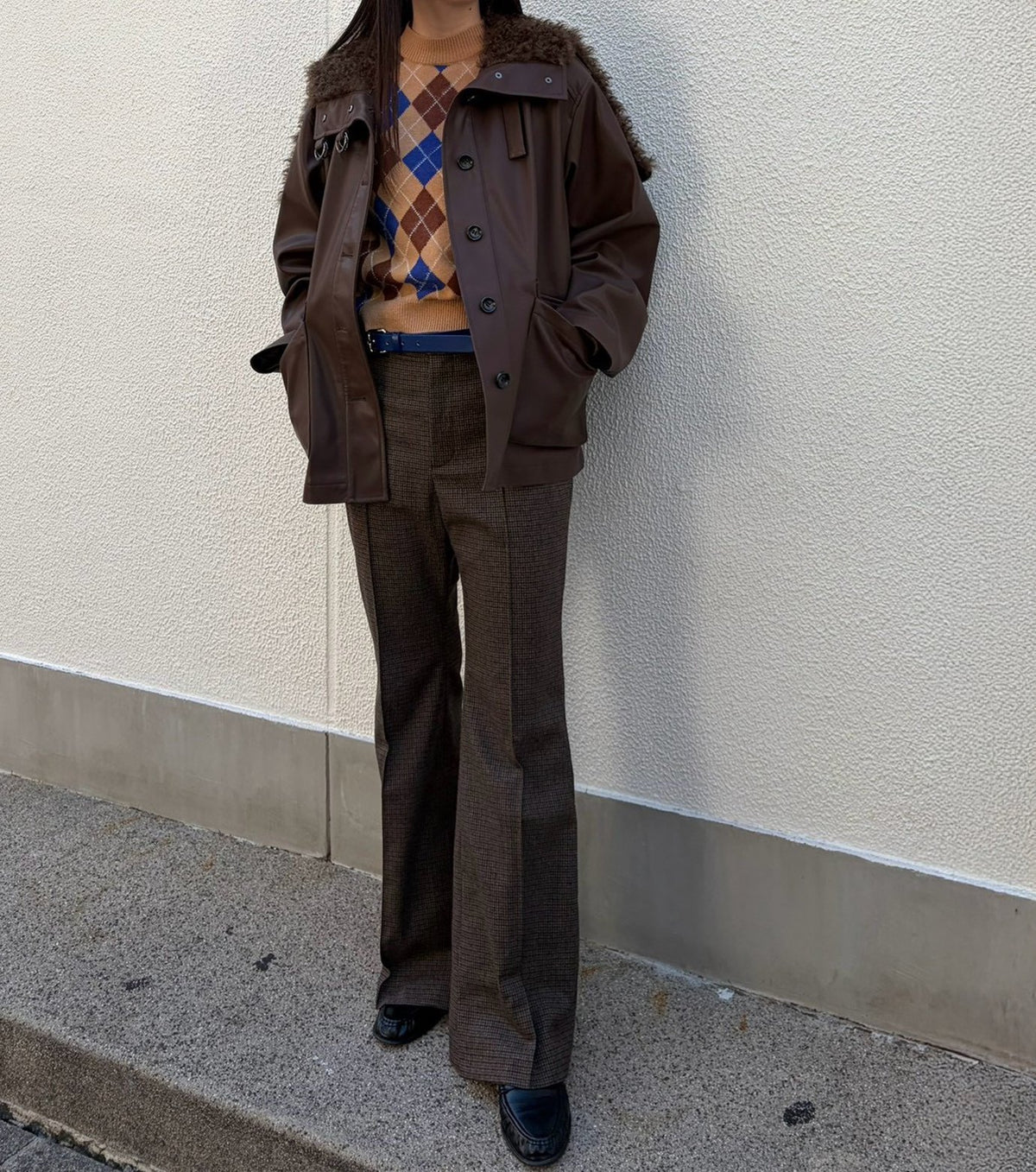 Gunclub Check Button Hem Trousers