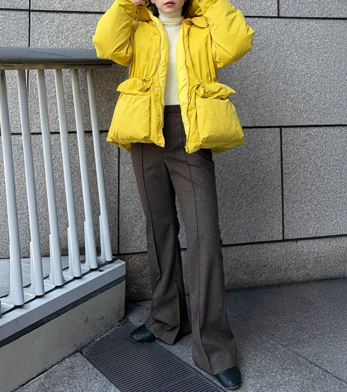Gunclub Check Button Hem Trousers