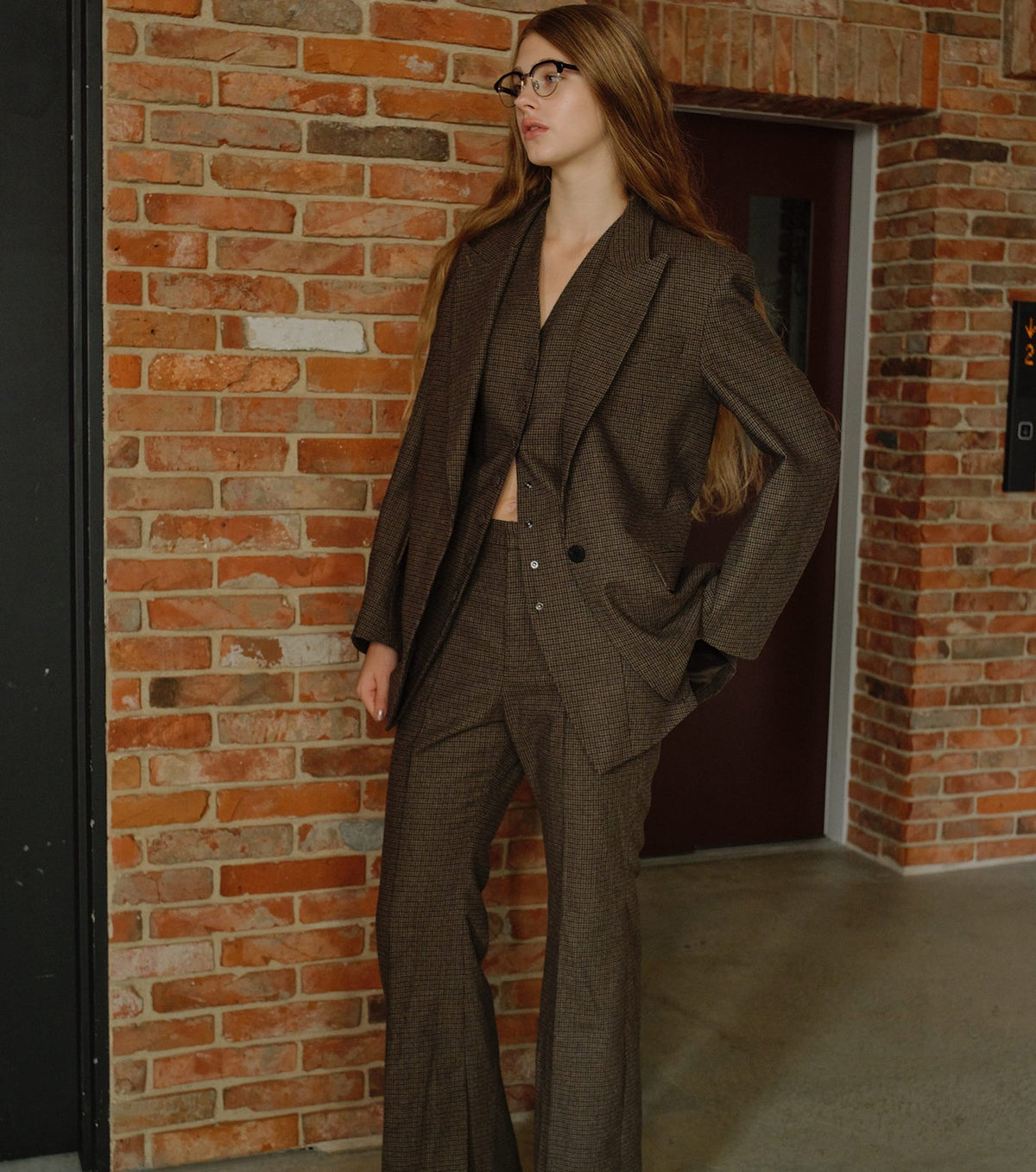 Gunclub Check Button Hem Trousers