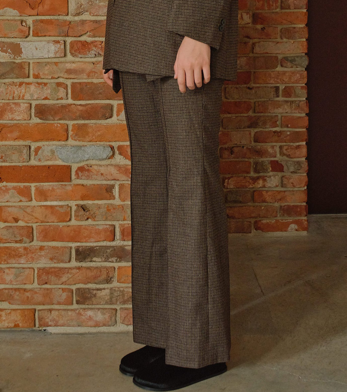 Gunclub Check Button Hem Trousers