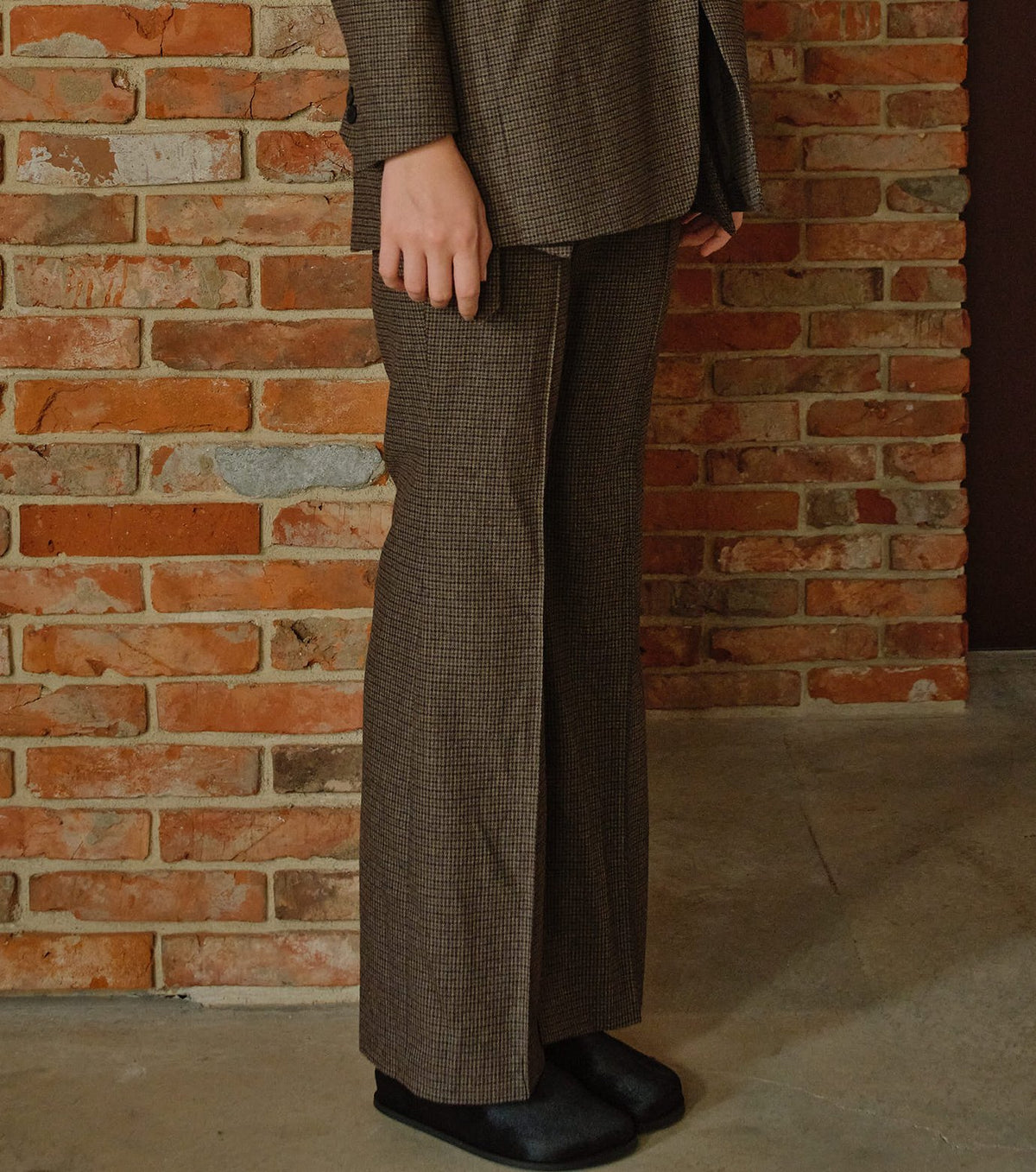 Gunclub Check Button Hem Trousers