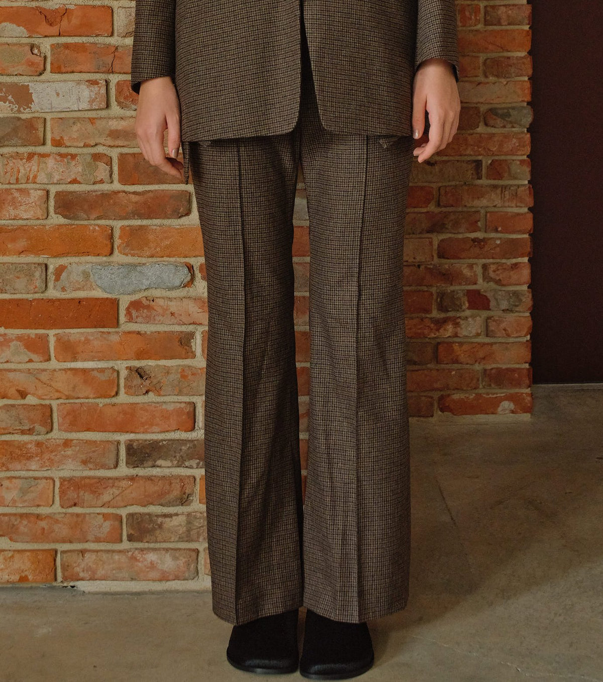 Gunclub Check Button Hem Trousers