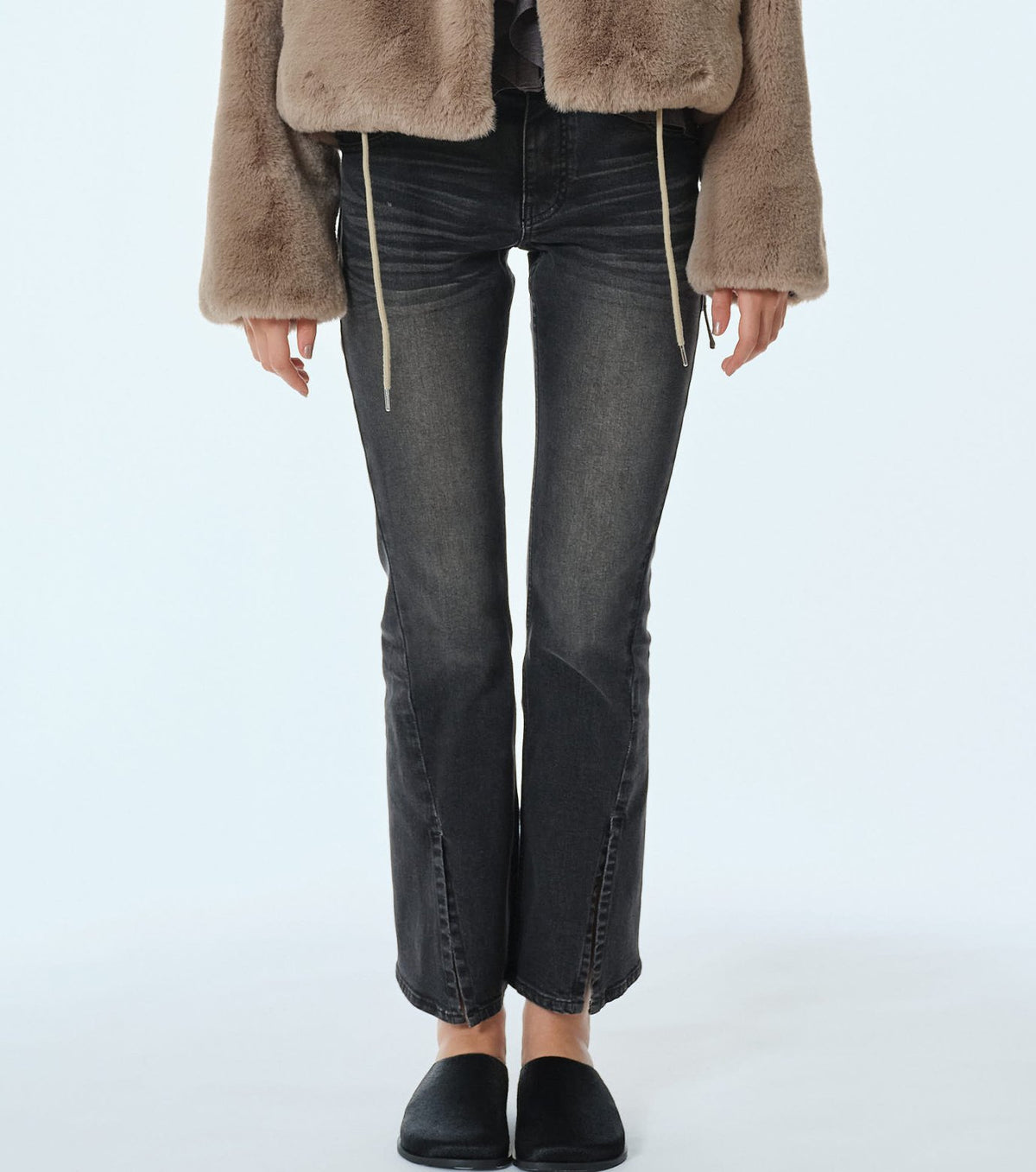 Split Hem Skinny Jeans