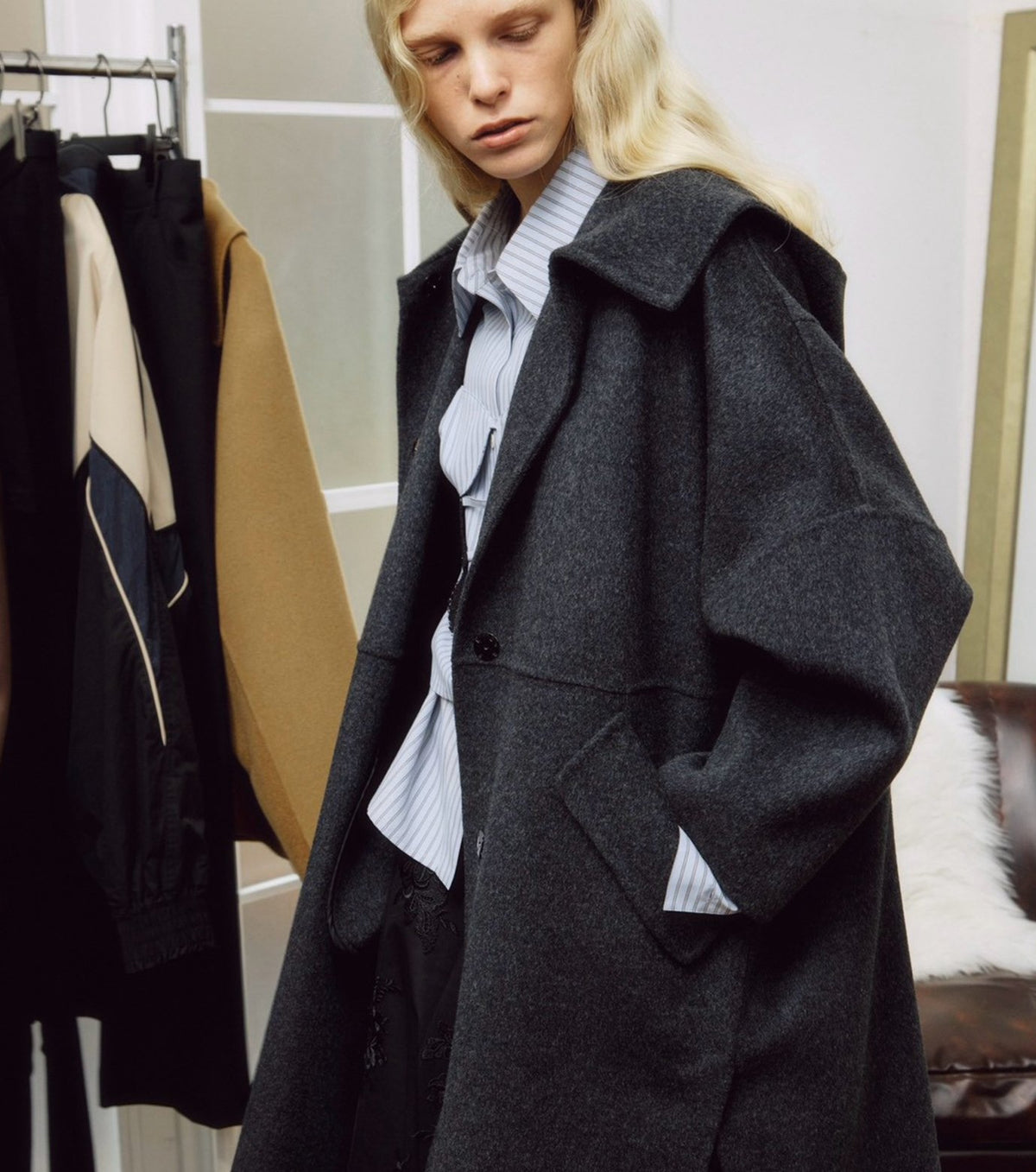 Hooded Double-Face Coat