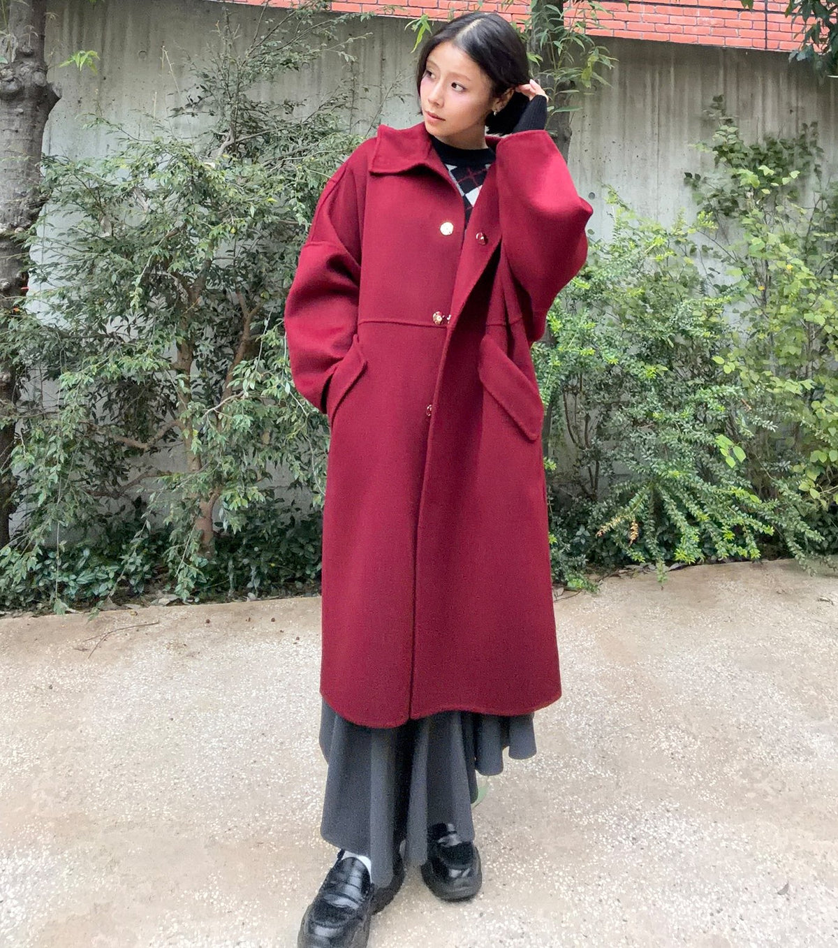 Hooded Double-Face Coat