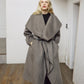 Draped Shawl Collar Coat