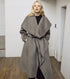 Draped Shawl Collar Coat