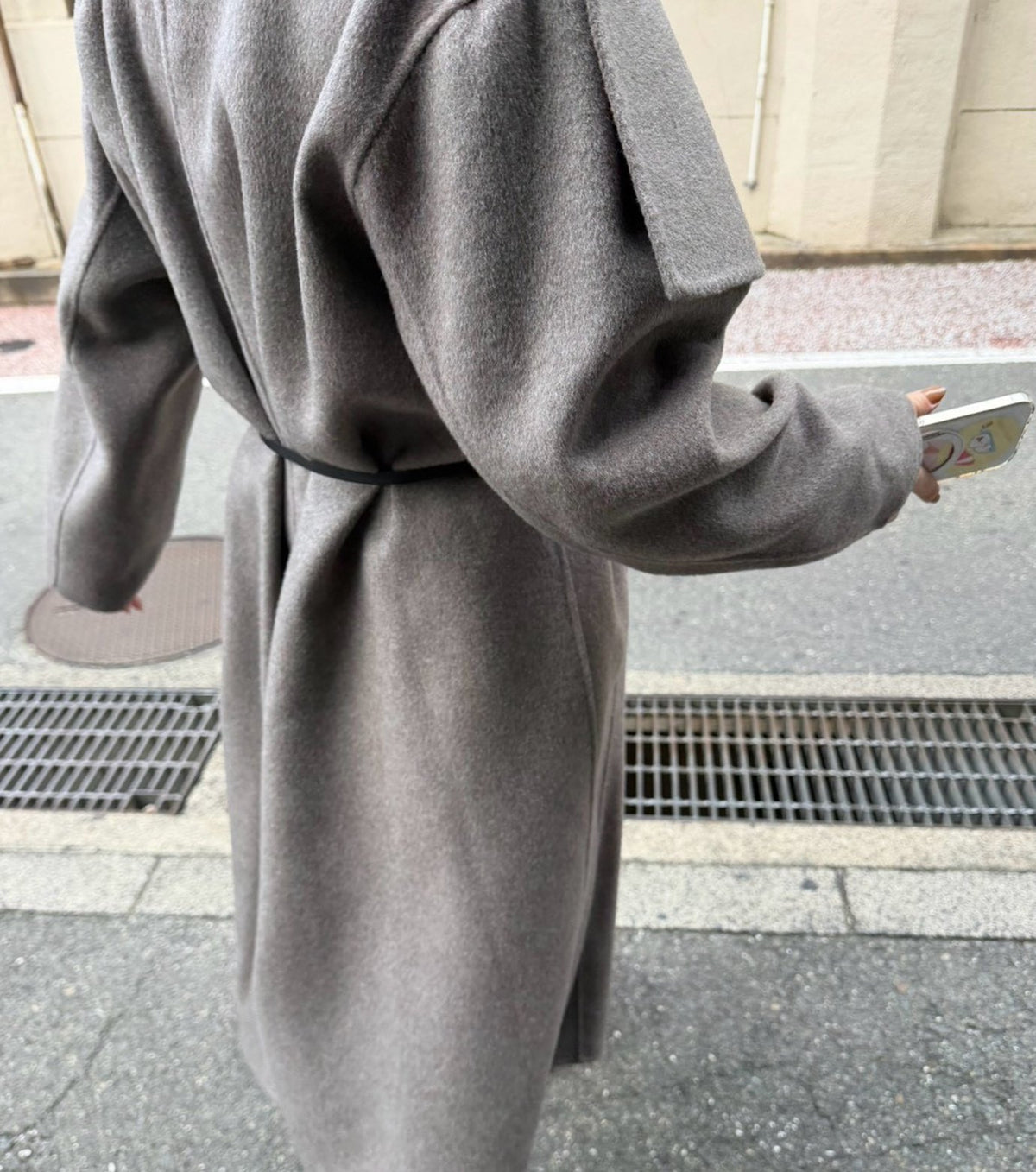 Draped Shawl Collar Coat