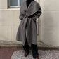 Draped Shawl Collar Coat